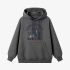 Gray Letters Print Hoodie GM8808-139