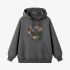 Gray Rubik's Cube Print Hoodie GM8808-147