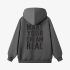 Gray Letters Print Hoodie GM8808-157