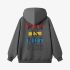 Gray Letters Print Hoodie GM8808-163