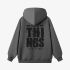 Gray Letters Print Hoodie GM8808-176