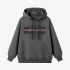 Gray Letters Print Hoodie GM8808-180