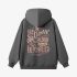 Letter Graphic Gray Hoodie GM8808-181