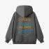 Letter Graphic Gray Hoodie GM8808-184