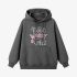 Gray Letter Graphic Hoodie GM8808-195