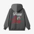 Gray Letter Graphic Hoodie GM8808-213