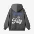 Gray Letter Graphic Hoodie GM8808-214