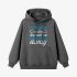 Gray Letter Graphic Hoodie GM8808-222