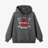 Gray Letter Graphic Hoodie GM8808-234