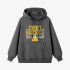 Gray Letter Graphic Hoodie GM8808-238