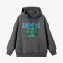 Gray Letter Graphic Hoodie GM8808-252