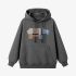 Hippo Geometric Graphic Gray Hoodie GM8808-256