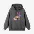 Rabbit Geometric Graphic Gray Hoodie GM8808-263