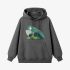 Frog Geometric Graphic Gray Hoodie GM8808-267