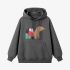 Bear Geometric Graphic Gray Hoodie GM8808-269