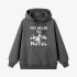 Letter Graphic Gray Hoodie GM8808-282