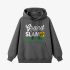 Letter Graphic Gray Hoodie GM8808-295