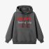 Letter Graphic Gray Hoodie GM8808-304