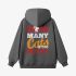 Letter Graphic Gray Hoodie GM8808-310