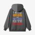 Letter Graphic Gray Hoodie GM8808-312