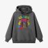 Gray Letters Print Hoodie GM8808-42