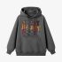 Gray Letters Print Hoodie GM8808-57