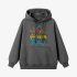 Gray Letters Print Hoodie GM8808-69