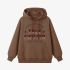 Brown Letters Print Hoodie GM8809-100