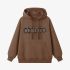 Brown Letters Print Hoodie GM8809-101