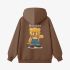 Brown Cartoon Print Hoodie GM8809-103