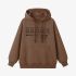 Brown Letters Print Hoodie GM8809-106