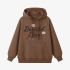 Brown Letters Print Hoodie GM8809-109