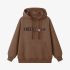 Brown Letters Print Hoodie GM8809-111