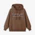 Brown Letters Print Hoodie GM8809-112