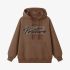 Brown Letters Print Hoodie GM8809-113