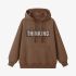 Brown Letters Print Hoodie GM8809-116