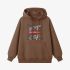 Brown Letters Print Hoodie GM8809-118