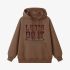 Brown Letters Print Hoodie GM8809-119