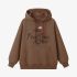 Brown Letters Print Hoodie GM8809-121