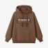 Brown Letters Print Hoodie GM8809-127