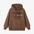 Brown Letters Print Hoodie GM8809-128