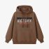 Brown Letters Print Hoodie GM8809-130