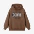 Brown Letters Print Hoodie GM8809-131