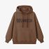 Brown Letters Print Hoodie GM8809-138