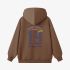 Brown Numbers Print Hoodie GM8809-143