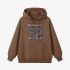 Brown Numbers Print Hoodie GM8809-145