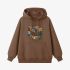 Brown Rubik's Cube Print Hoodie GM8809-147