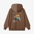 Brown Cartoon Print Hoodie GM8809-150