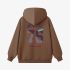 Brown Numbers Print Hoodie GM8809-151