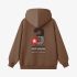 Brown Numbers Print Hoodie GM8809-152